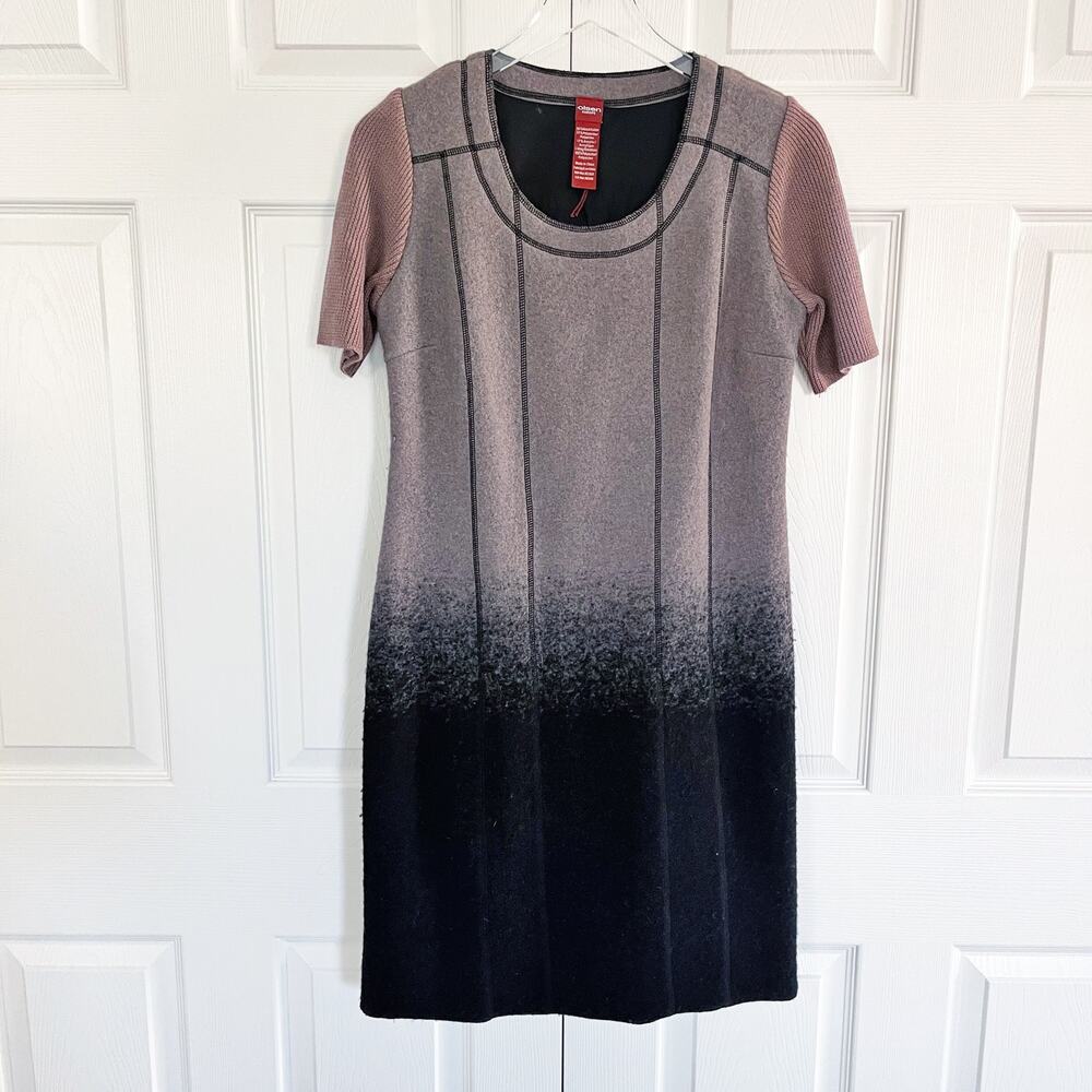 Olsen Europe Boiled Wool Blend Ombre Sheath Dress